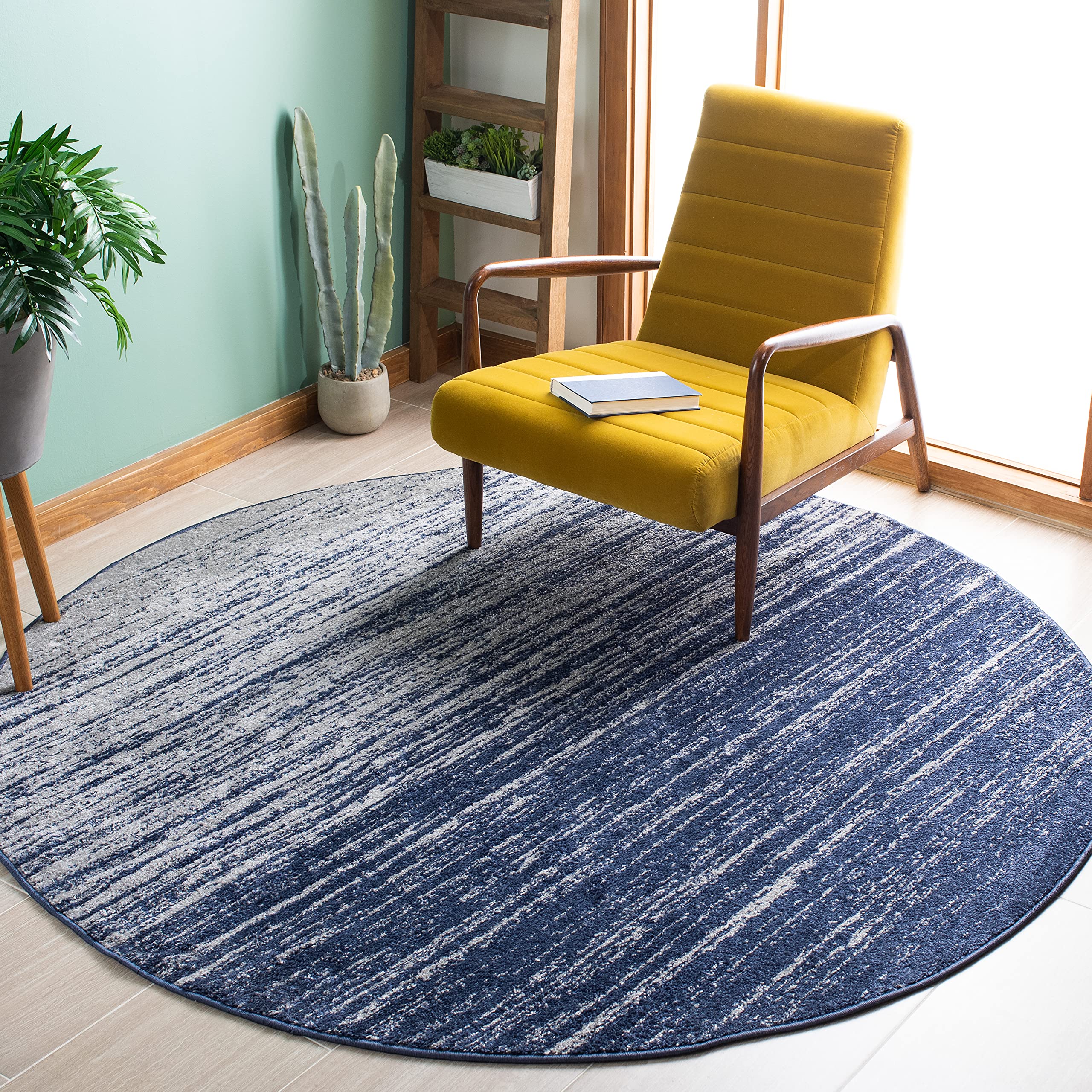 SAFAVIEH Area Rug 8x10 - Adirondack Collection - Large - Champagne & Cream, Modern Ombre Design, Non Shedding & Easy to Clean, Ideal for Living Room, Bedroom, Office, Dining Space (ADR113W)
