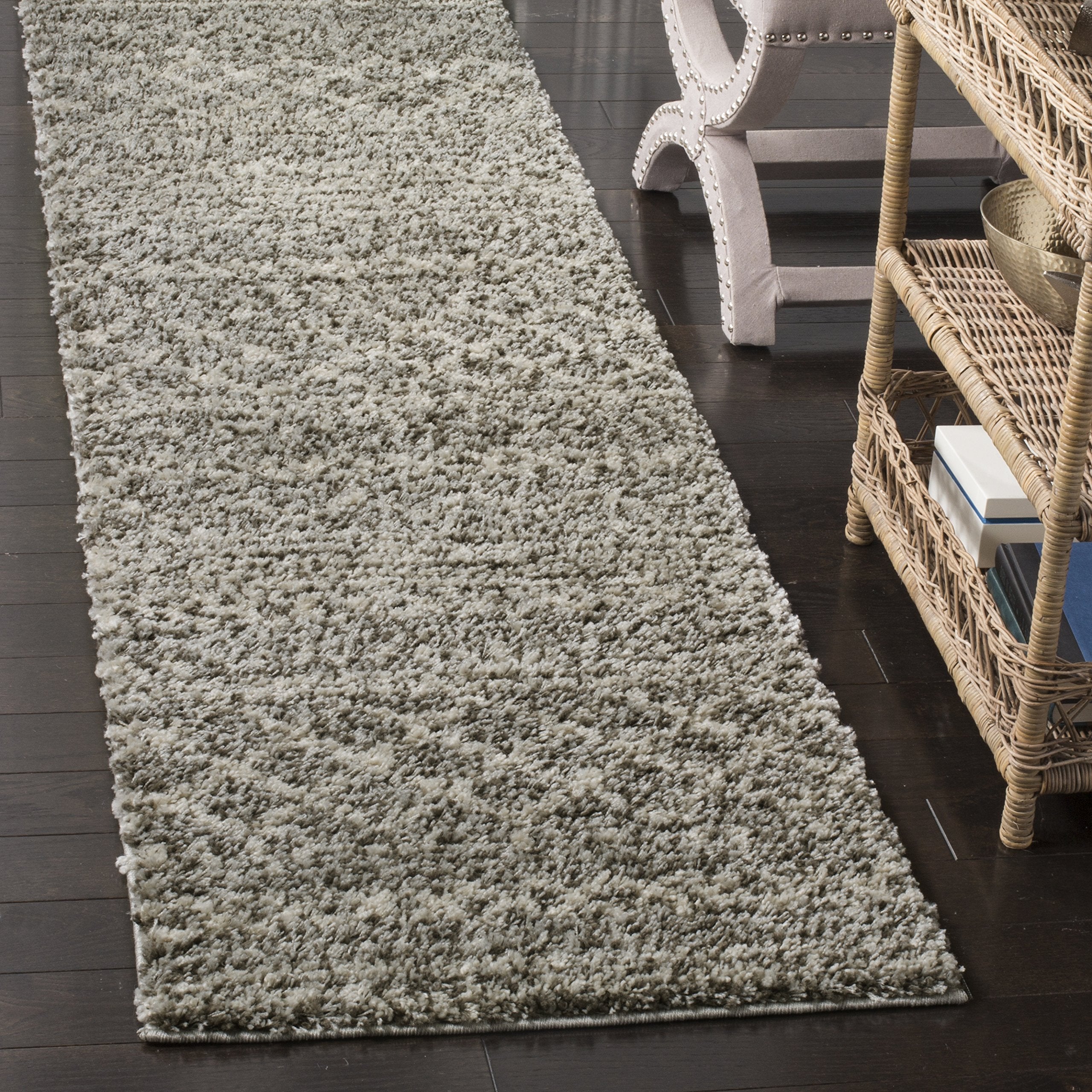 SAFAVIEH Arizona Shag Collection Area Rug - 6'7" x 9'2", Ivory & Beige, Moroccan Boho Design, Non-Shedding & Easy to Clean, Ideal for Living Room, Bedroom, Dining Space (ASG741A)