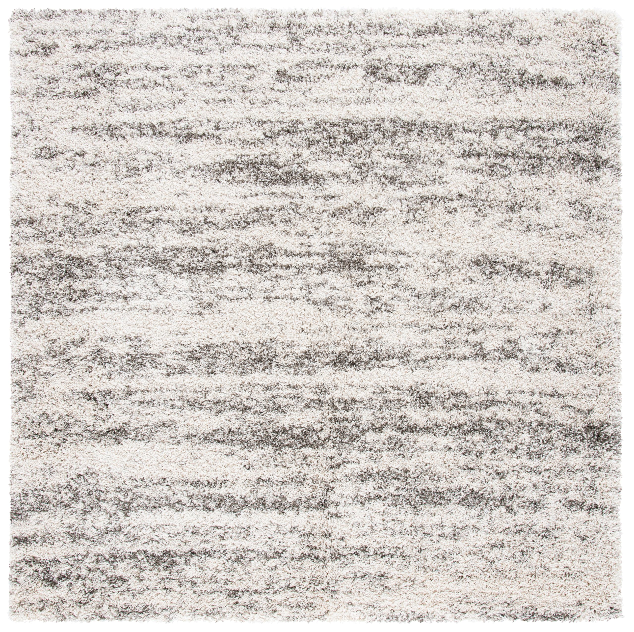 SAFAVIEH Hudson Shag Collection Area Rug - 6' x 9', Ivory & Beige, Modern Design, Non-Shedding & Easy Care, 2-inch Thick Ideal for High Traffic Areas in Living Room, Bedroom (SGH206B)