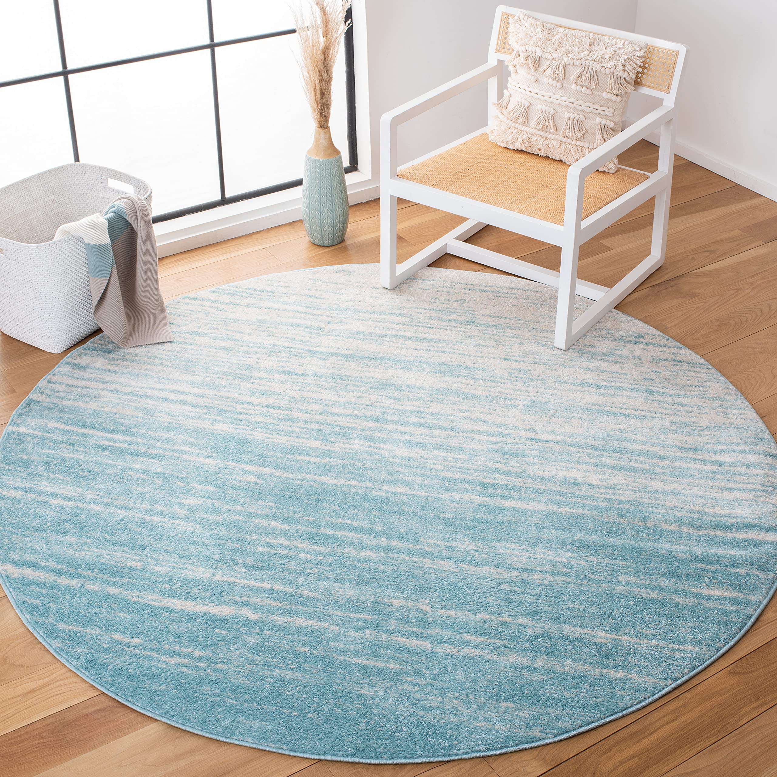 SAFAVIEH Area Rug 8x10 - Adirondack Collection - Large - Champagne & Cream, Modern Ombre Design, Non Shedding & Easy to Clean, Ideal for Living Room, Bedroom, Office, Dining Space (ADR113W)