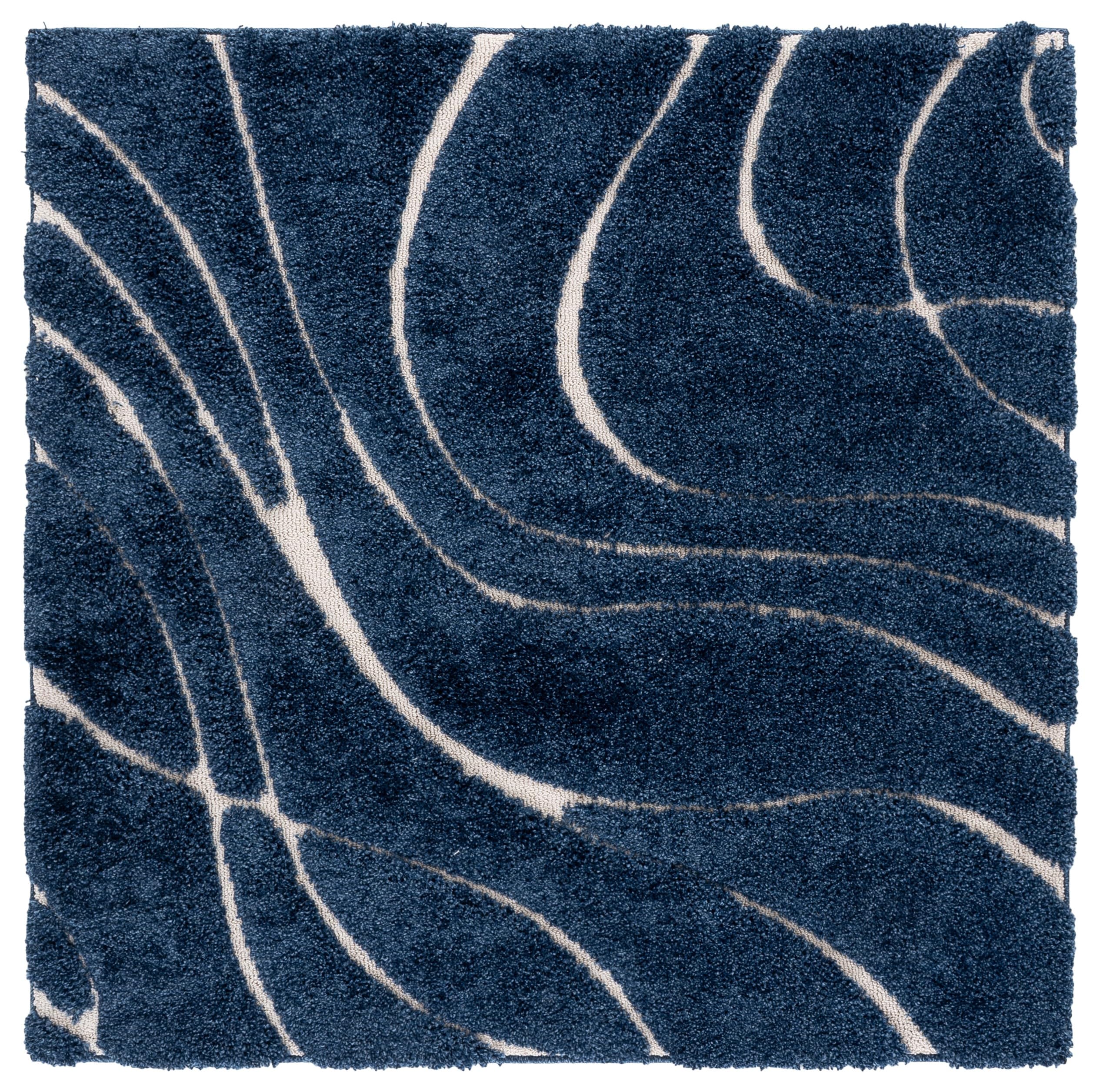 SAFAVIEH Florida Shag Collection Area Rug - 5'3" x 7'6", Cream & Beige, Non-Shedding & Easy Care, 1.2-inch Thick Ideal for High Traffic Areas in Living Room, Bedroom (SG471-1113)