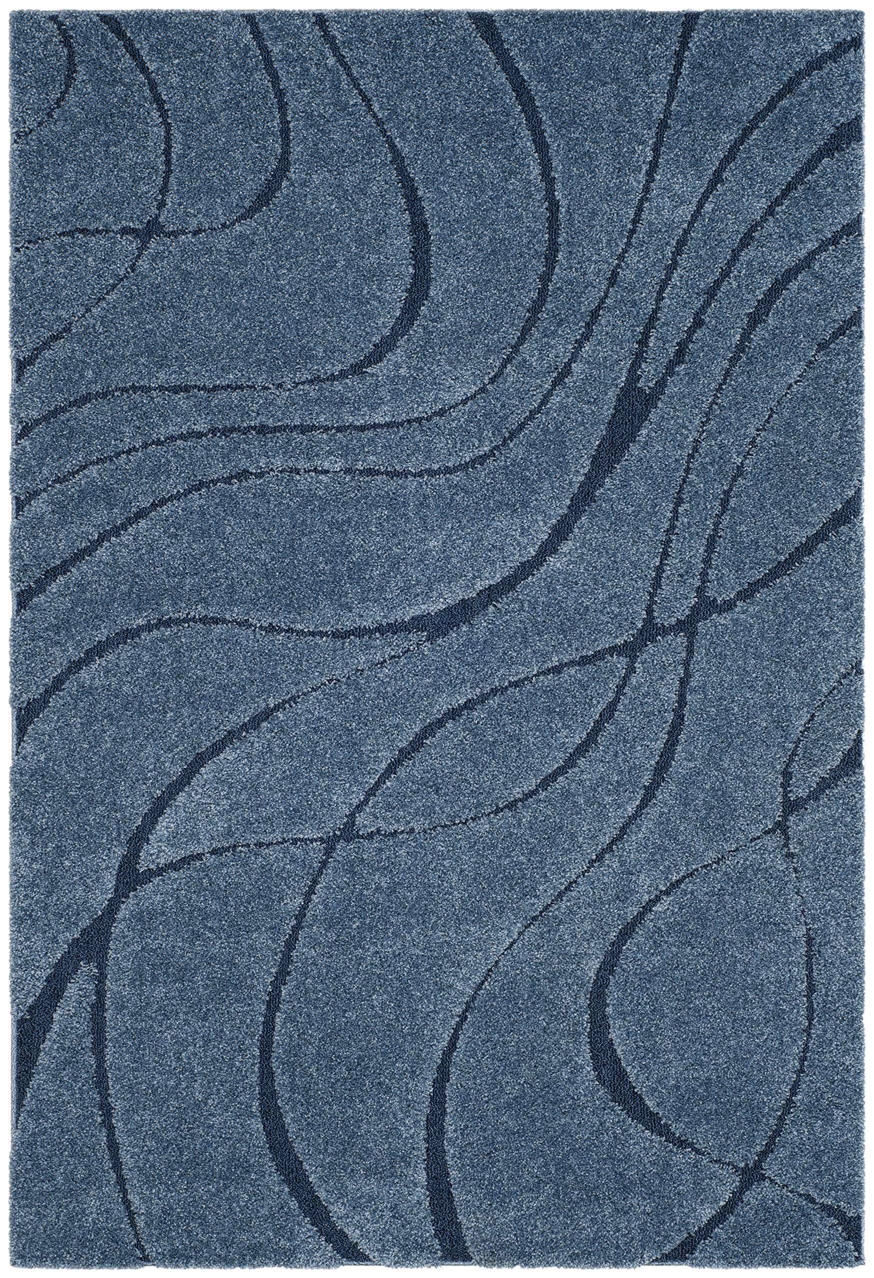 SAFAVIEH Florida Shag Collection Area Rug - 5'3" x 7'6", Cream & Beige, Non-Shedding & Easy Care, 1.2-inch Thick Ideal for High Traffic Areas in Living Room, Bedroom (SG471-1113)