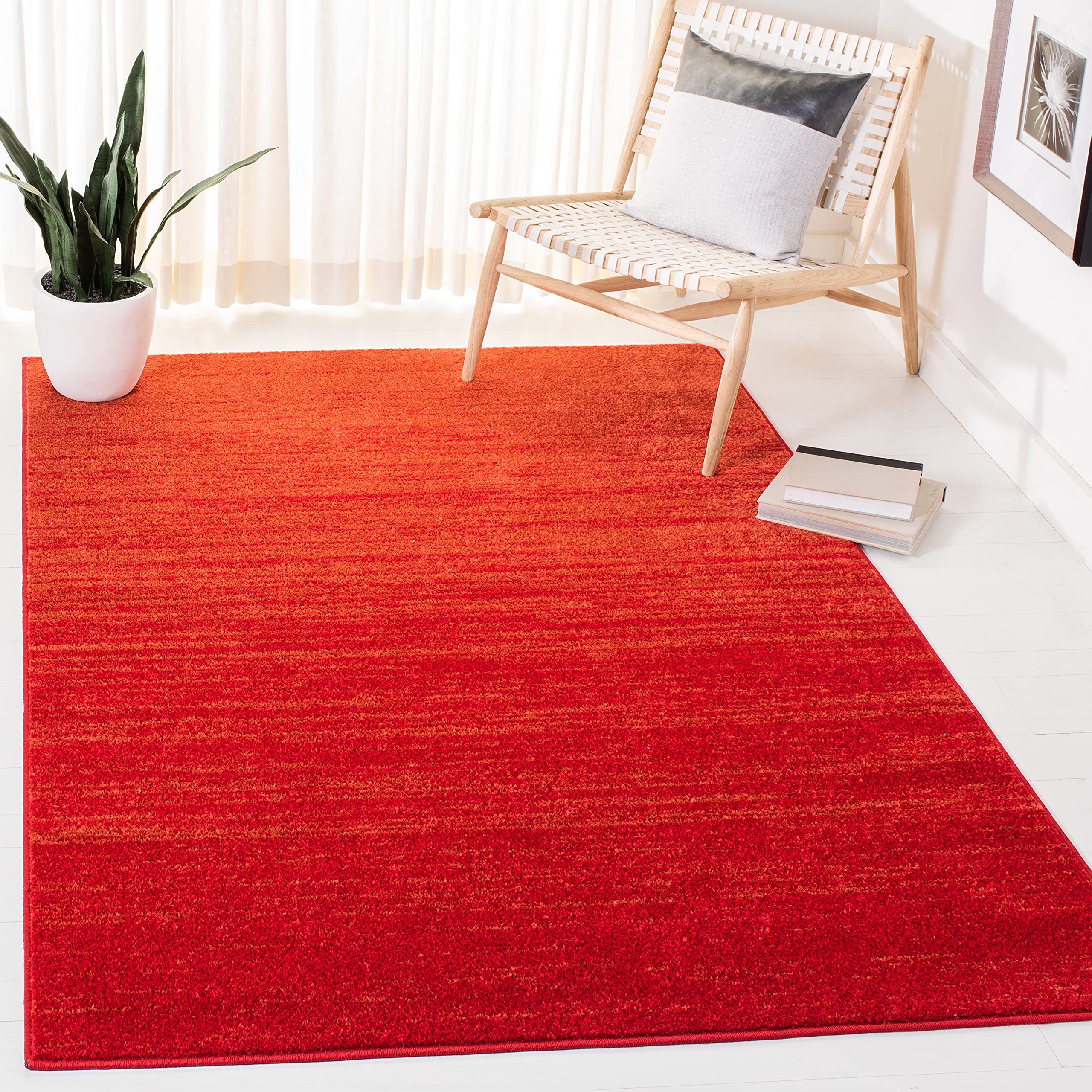 SAFAVIEH Area Rug 8x10 - Adirondack Collection - Large - Champagne & Cream, Modern Ombre Design, Non Shedding & Easy to Clean, Ideal for Living Room, Bedroom, Office, Dining Space (ADR113W)
