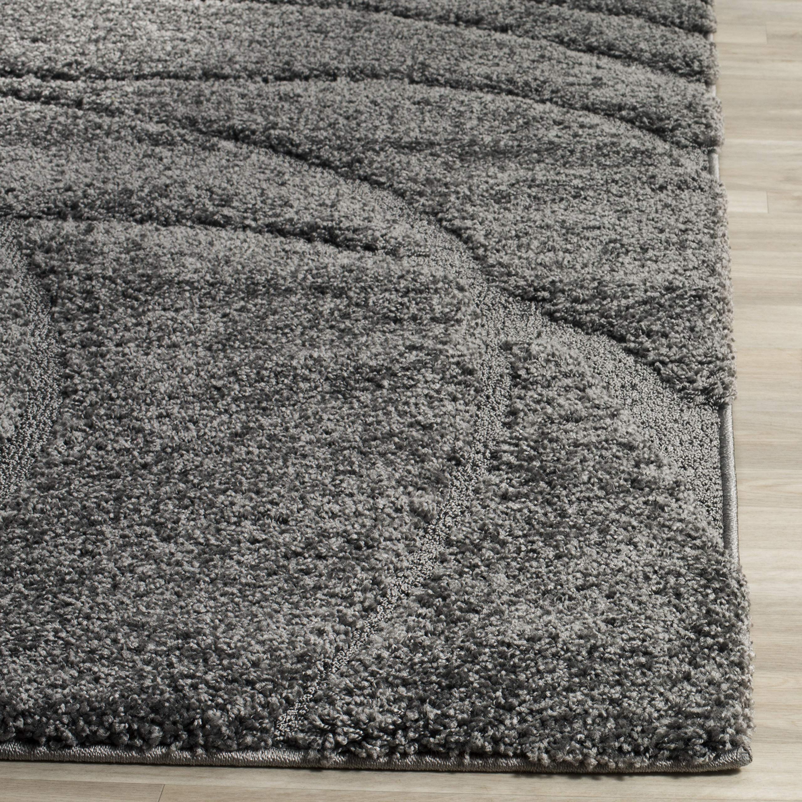 SAFAVIEH Florida Shag Collection Area Rug - 5'3" x 7'6", Cream & Beige, Non-Shedding & Easy Care, 1.2-inch Thick Ideal for High Traffic Areas in Living Room, Bedroom (SG471-1113)