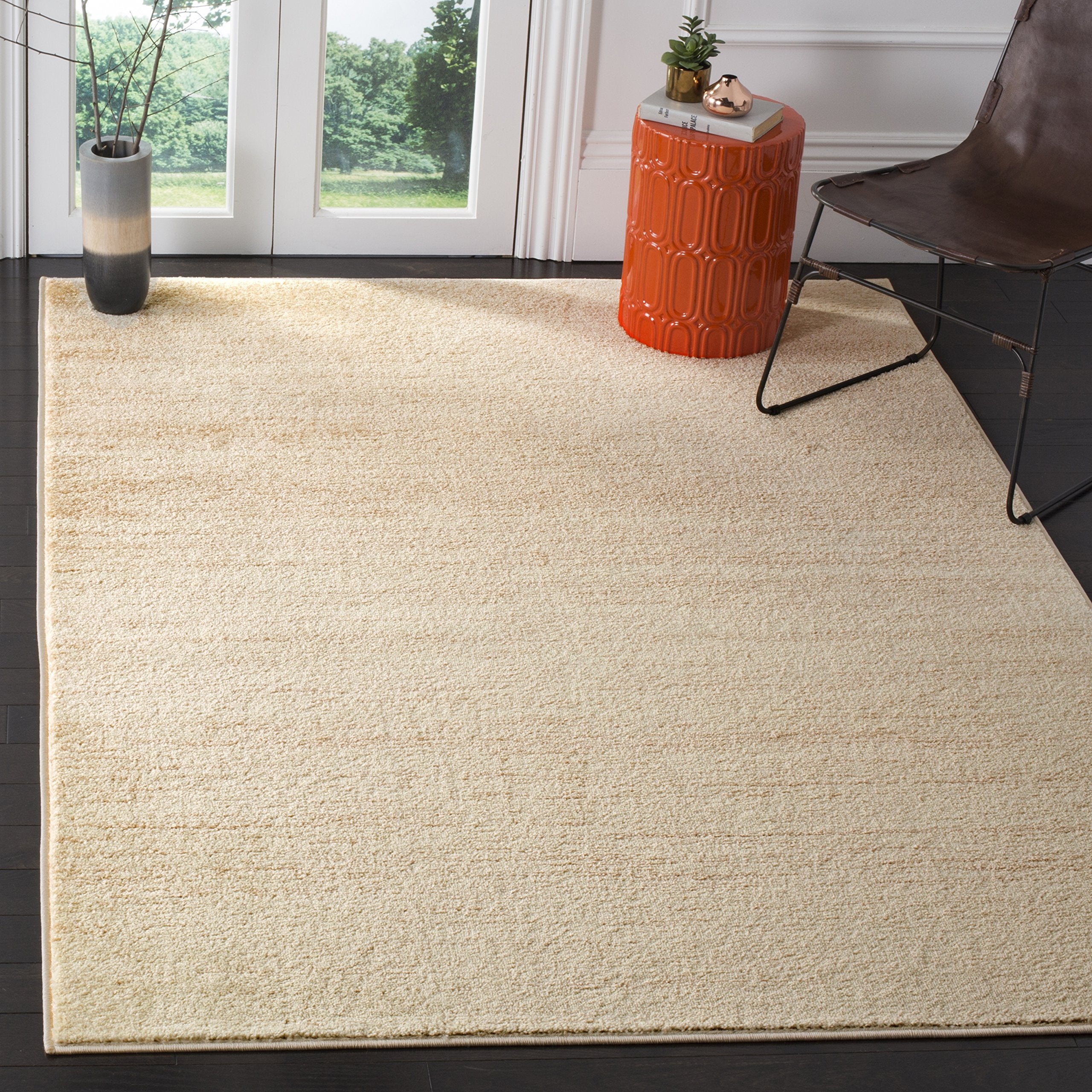 SAFAVIEH Area Rug 8x10 - Adirondack Collection - Large - Champagne & Cream, Modern Ombre Design, Non Shedding & Easy to Clean, Ideal for Living Room, Bedroom, Office, Dining Space (ADR113W)