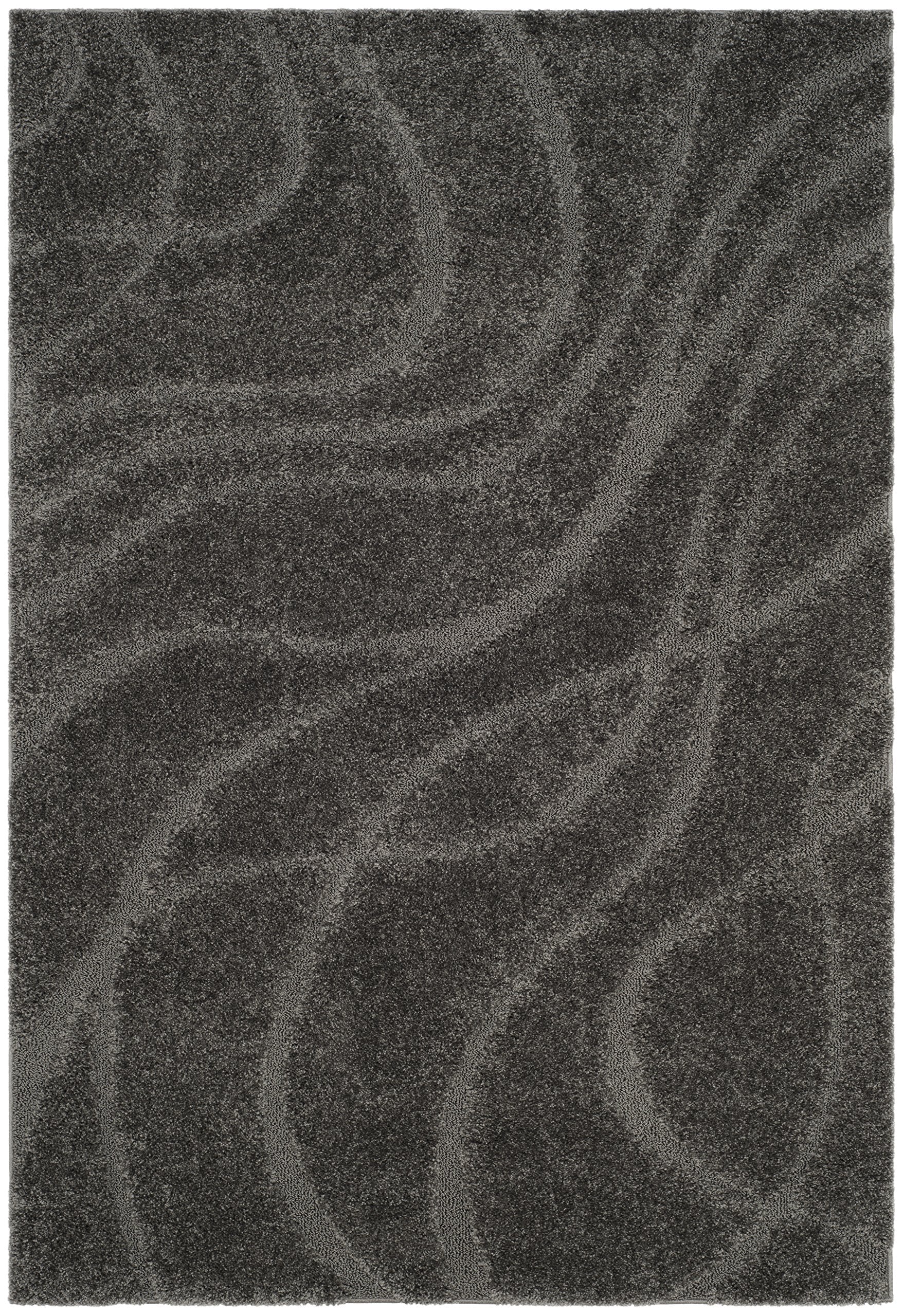 SAFAVIEH Florida Shag Collection Area Rug - 5'3" x 7'6", Cream & Beige, Non-Shedding & Easy Care, 1.2-inch Thick Ideal for High Traffic Areas in Living Room, Bedroom (SG471-1113)