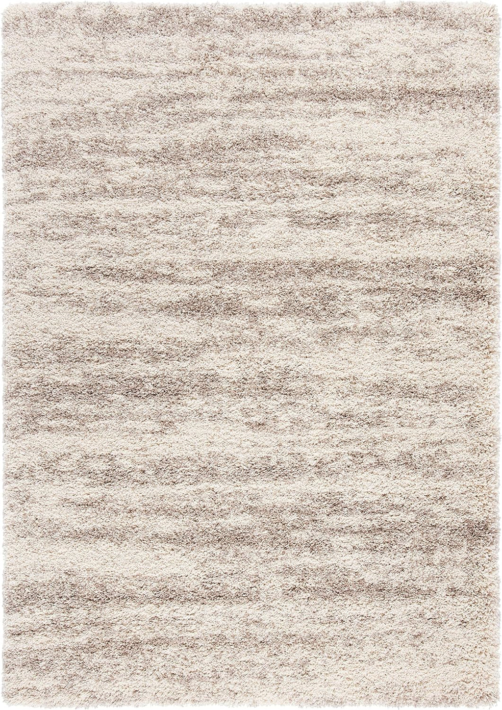 SAFAVIEH Hudson Shag Collection Area Rug - 6' x 9', Ivory & Beige, Modern Design, Non-Shedding & Easy Care, 2-inch Thick Ideal for High Traffic Areas in Living Room, Bedroom (SGH206B)